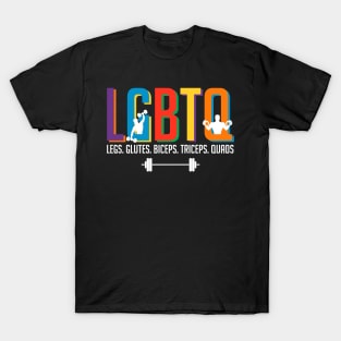 LGBTQ Legs, Glutes, Biceps, Triceps, Quads, Gym Lover T-Shirt